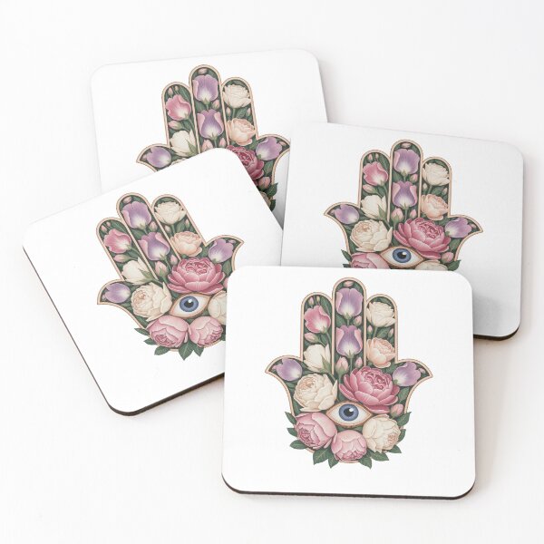 Item preview, Floral Hamsa with Eye Symbol designed and sold by jkrphoto.