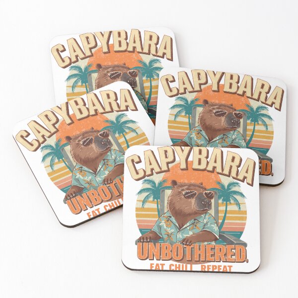 Item preview, Retro Vintage Capybara Unbothered Tee... designed and sold by BornFabulous.