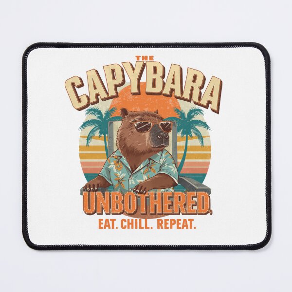 Item preview, Retro Vintage Capybara Unbothered Tee... designed and sold by BornFabulous.