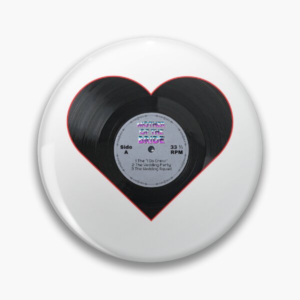 Item preview, Mother of the Bride Vinyl Record Heart – Retro Wedding Music Design designed and sold by MusicFanTees.