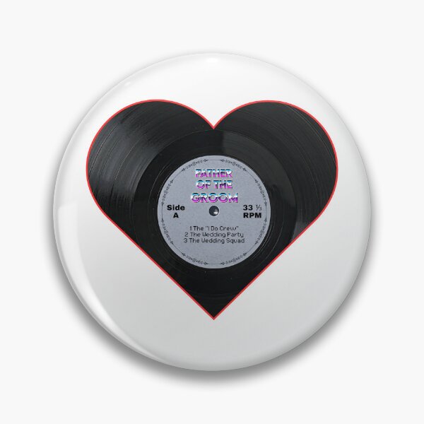 Item preview, Father of the Groom Vinyl Record Heart – Retro Wedding Music Design designed and sold by MusicFanTees.