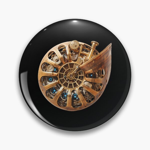 Item preview, Mechanical Soul - Steampunk Ammonite Fossil with Clockwork Gears designed and sold by UnRealS.
