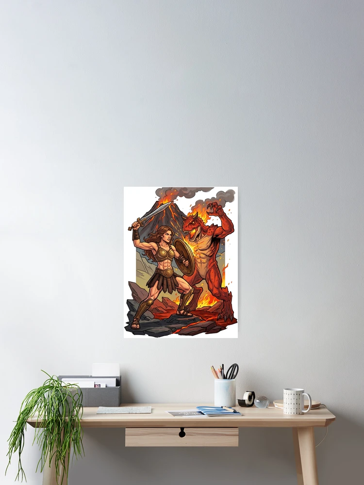 Thumbnail 2 of 3, Poster, Female Protector designed and sold by PP&RAINBOW SHOP.