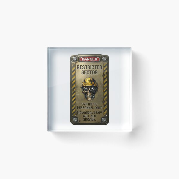 Item preview, Restricted Sector Synthetic Personnel Only Warning Sign designed and sold by octozap.
