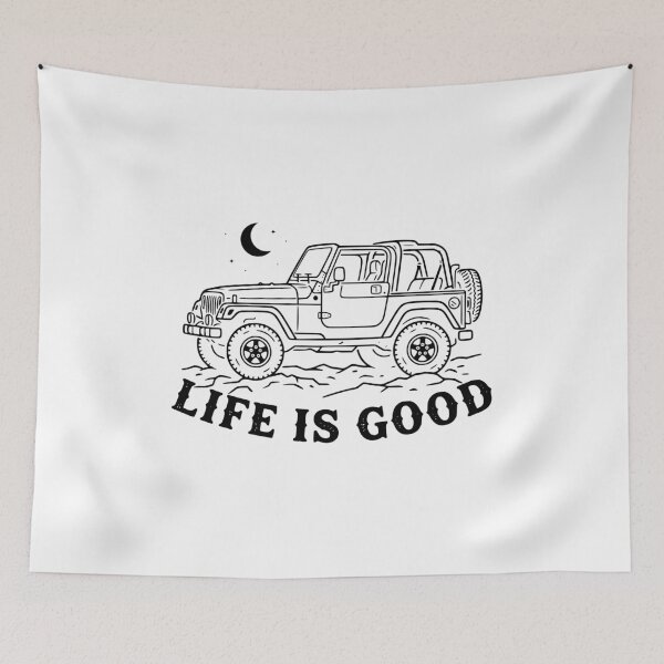 Item preview, Life is Good Wrangler TJ Off-Road 4x4 American Flag TOP OFF Black designed and sold by Off-Road-Zone.