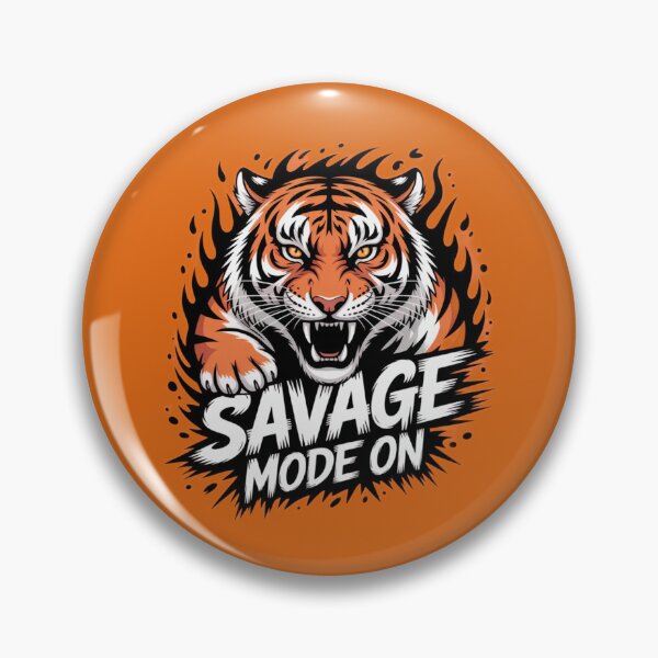Item preview, Savage Mode On Tiger – Fierce Animal Graphic Art designed and sold by Art Bloom Studio.