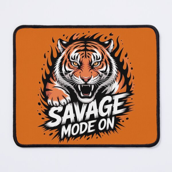 Item preview, Savage Mode On Tiger – Fierce Animal Graphic Art designed and sold by Art Bloom Studio.