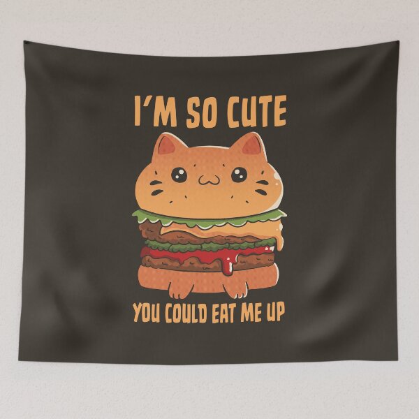 Item preview, Eat Me Up Cat Burguer by Tobe Fonseca designed and sold by Tobe Fonseca®.