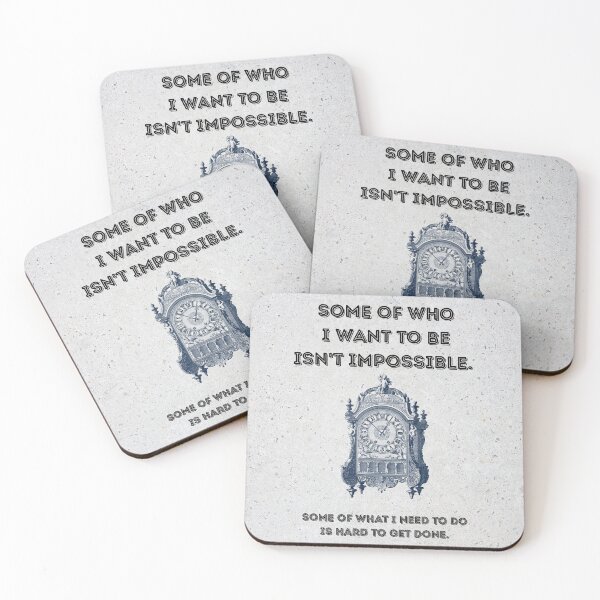 Item preview, Square Some Of Who I Want To Be Isn't Impossible Sticker designed and sold by vinylenergyart.