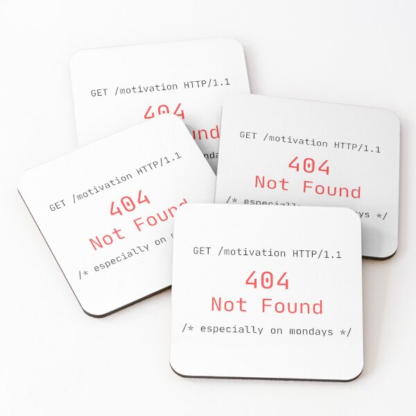 Item preview, 404 Not Found — Funny HTTP Status Code Developer Meme designed and sold by ketsunr.