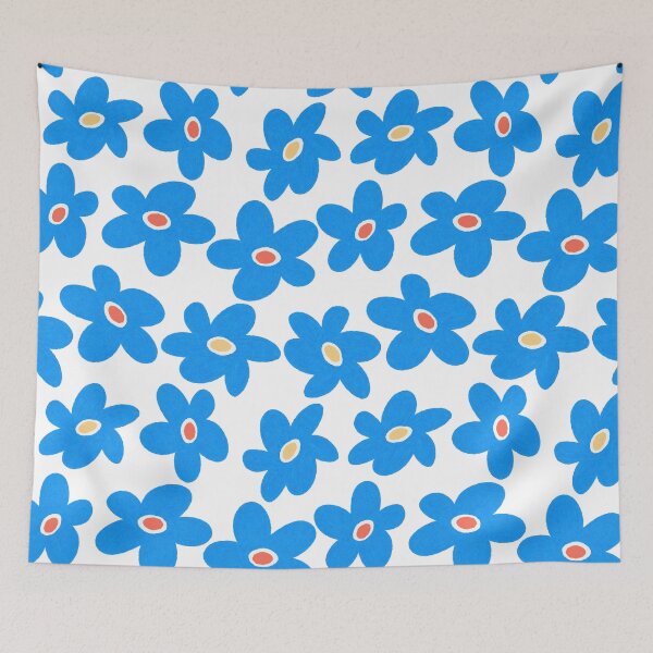 Item preview, blue flowers designed and sold by today is your ducky day.