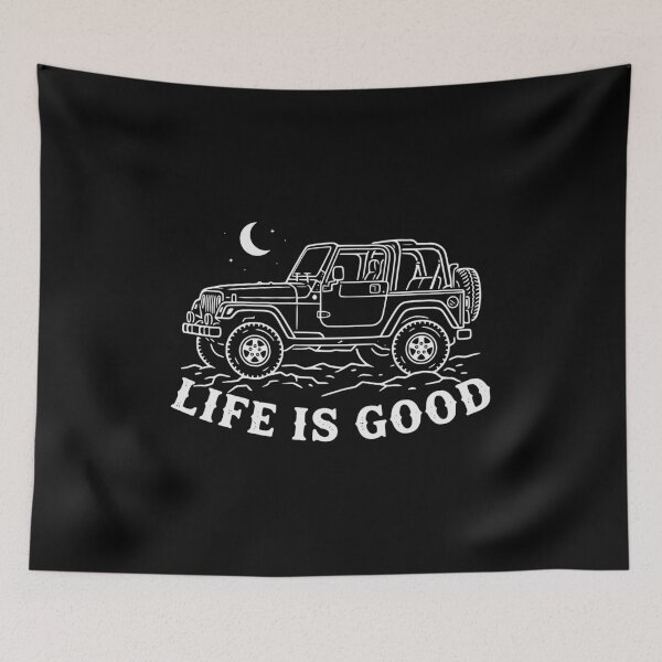 Item preview, Life is Good Wrangler TJ Off-Road 4x4 American Flag TOP OFF Off White designed and sold by Off-Road-Zone.