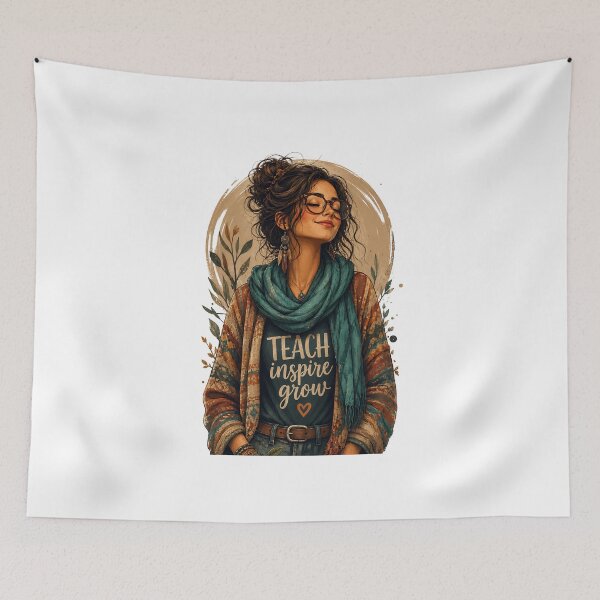 Item preview, Boho Teacher Portrait2 designed and sold by LamisArts ID (71).
