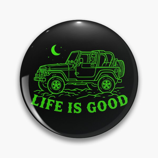 Item preview, Life is Good Wrangler TJ Off-Road 4x4 American Flag TOP OFF Green designed and sold by Off-Road-Zone.
