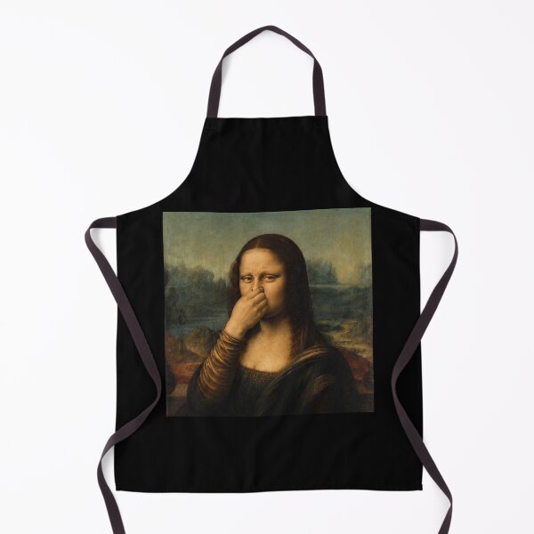 Item preview, Funny Mona Lisa Holding Nose – Bathroom Wall Art designed and sold by Psycho-Crazy.