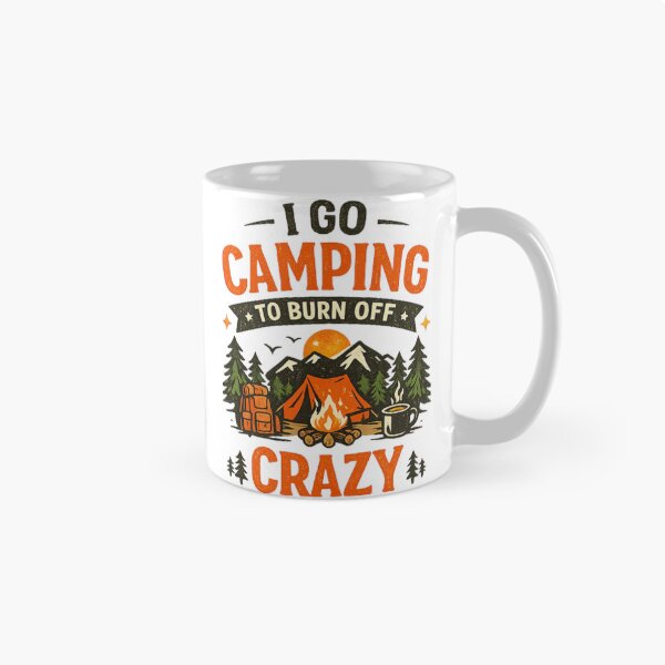 Item preview, Camping To Burn Off Crazy Funny camping T-shirt Design - Vintage Outdoor Graphics Tee designed and sold by arifali786.