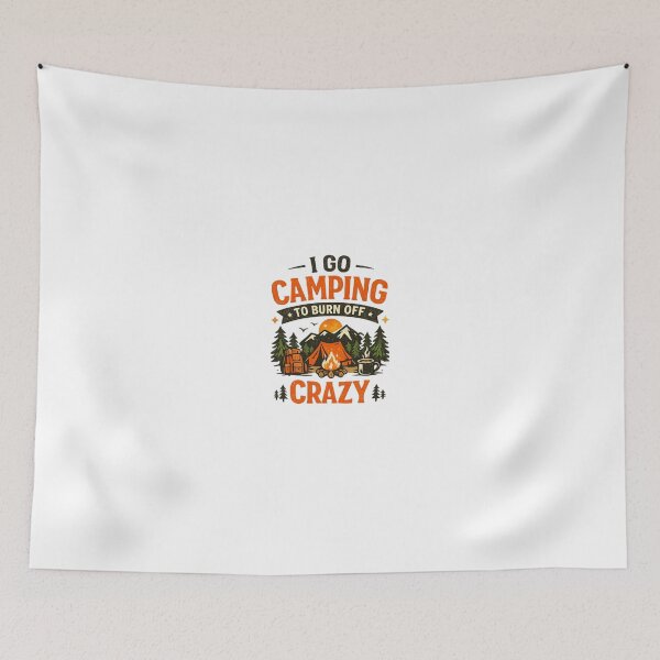 Item preview, Camping To Burn Off Crazy Funny camping T-shirt Design - Vintage Outdoor Graphics Tee designed and sold by arifali786.