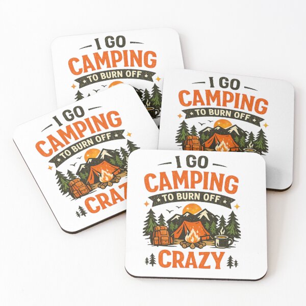 Item preview, Camping To Burn Off Crazy Funny camping T-shirt Design - Vintage Outdoor Graphics Tee designed and sold by arifali786.