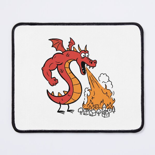 Item preview, Burninating the Countryside | Retro Doodle Dragon designed and sold by designerr23 ⭐⭐⭐⭐⭐.