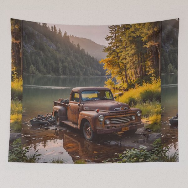 Item preview, Rustic Vintage Truck Wall Art designed and sold by BeautifulVirtues.