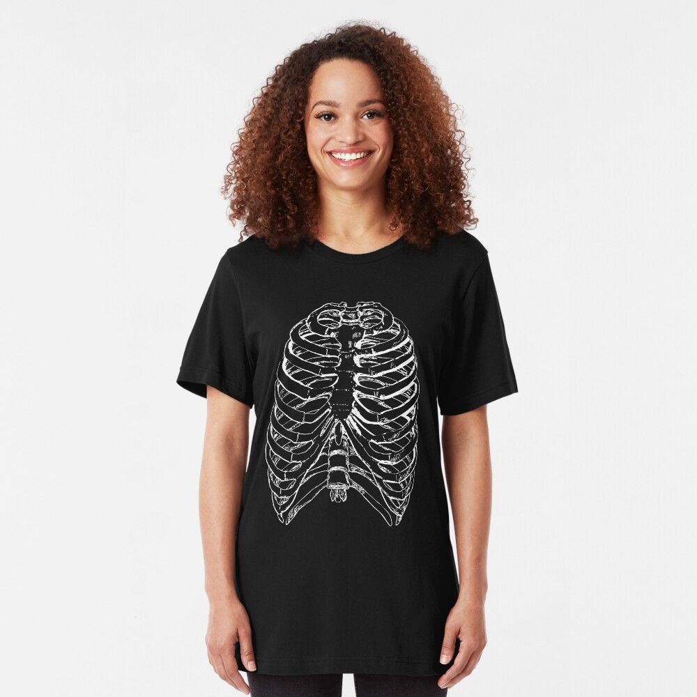 Skeleton Rib Cage Slim Fit T-Shirt