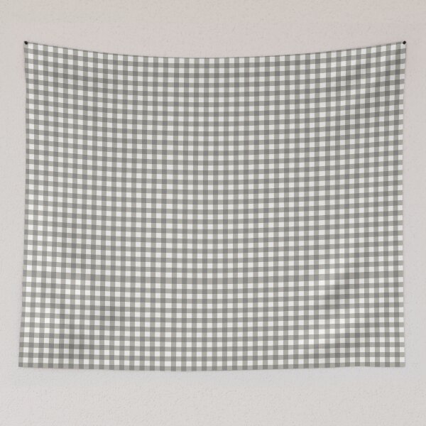 Item preview, Modern Grey and White Gingham Checkered Grid Pattern designed and sold by BriSher.
