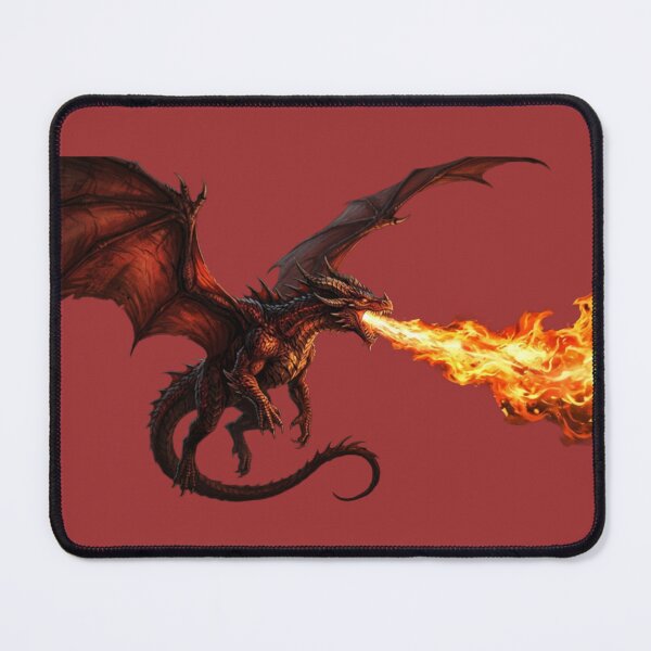 Item preview, Epic Fire Breathing Red Dragon Fantasy Illustration designed and sold by Laaltex.