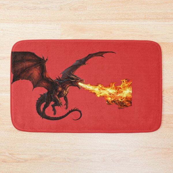 Item preview, Epic Fire Breathing Red Dragon Fantasy Illustration designed and sold by Laaltex.