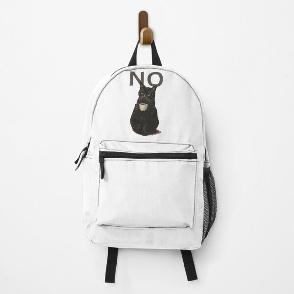 Item preview, No Means No - Funny Black Cat Drinking Coffee designed and sold by bobee store.