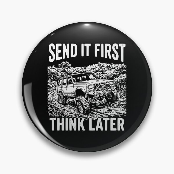 Item preview, Cherokee XJ Send it first, Think Later - Off-Road Off White designed and sold by Off-Road-Zone.