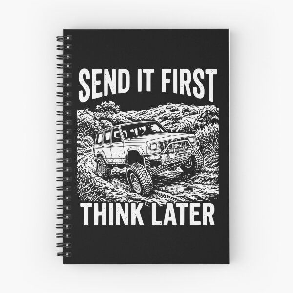 Item preview, Cherokee XJ Send it first, Think Later - Off-Road Off White designed and sold by Off-Road-Zone.