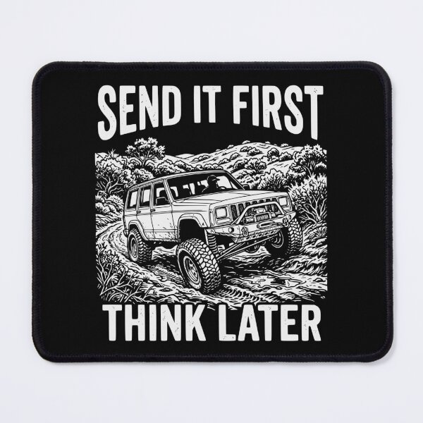 Item preview, Cherokee XJ Send it first, Think Later - Off-Road Off White designed and sold by Off-Road-Zone.