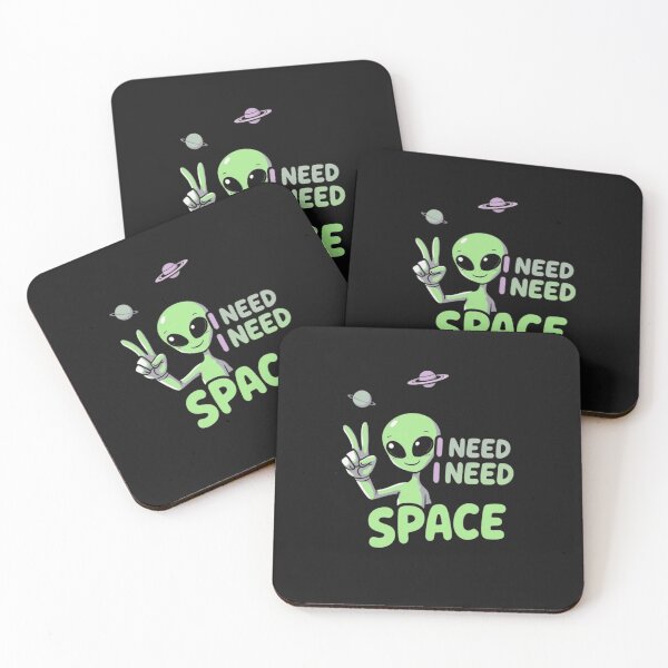 Item preview, I Need Space Cute Alien Graphic Tee designed and sold by artlife4.