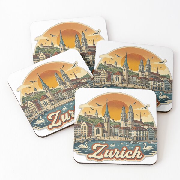 Item preview, Zurich Vintage Retro Travel Design designed and sold by MIArt Studio.