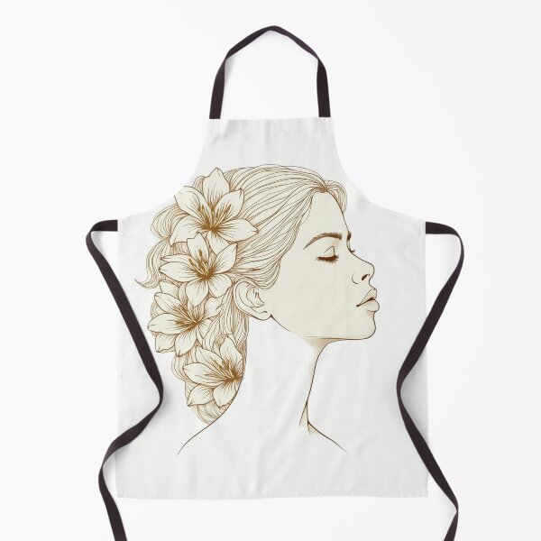 Item preview, Minimalist Mother Face Profile with Lily Flowers Art designed and sold by M.Store.