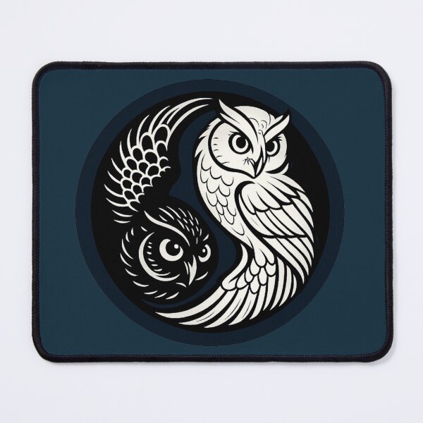 Item preview, Yin Yang Owl Illustration Balance Symbol Design designed and sold by ChirpInc.