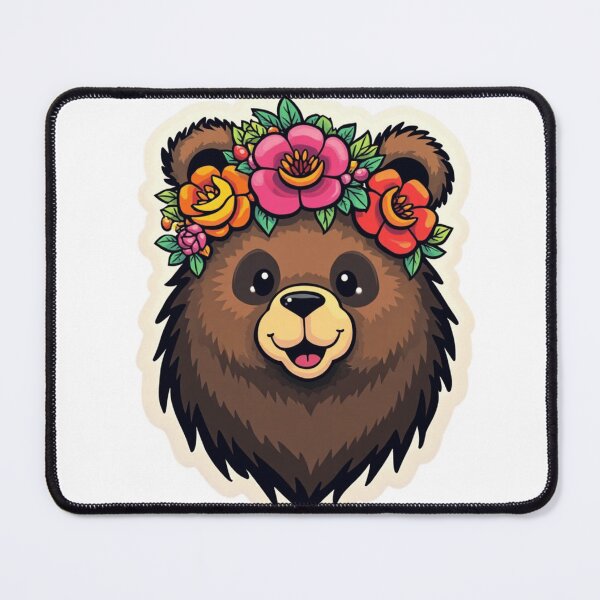 Item preview, Colorful Mama Bear Sticker with Vibrant Flower Crown designed and sold by M.Store.