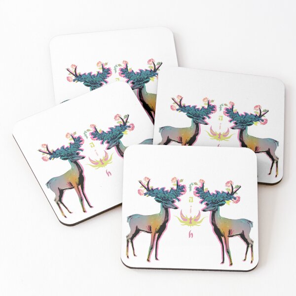 Item preview, Faith Nature-Pastel Deers with floral Antlers  designed and sold by mooncakekaro.