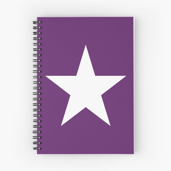 Item preview, Single WHITE STAR on an AUBERGINE PURPLE Background designed and sold by RachelMacht.