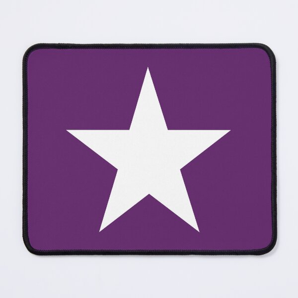 Item preview, Single WHITE STAR on an AUBERGINE PURPLE Background designed and sold by RachelMacht.