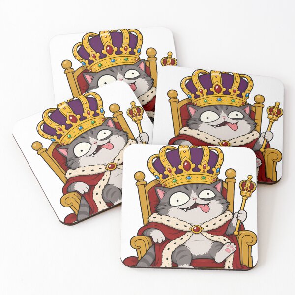 Item preview, Kawaii King Cat – His Majesty the Absolutely Unstable Feline designed and sold by Anteverse.