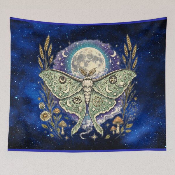 Item preview, Luna Moth of the Cosmic Garden • Celestial Witchcraft Illustration designed and sold by MysticOzzy.