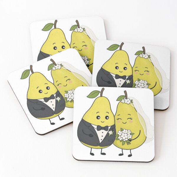 Item preview, Cute Pear Bride and Groom designed and sold by Na-q-sh.