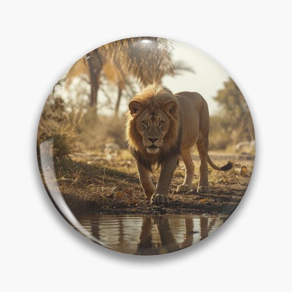 Item preview, Hyperrealistic Lion Leo Zodiac Sign Wildlife Art designed and sold by Mustangana.