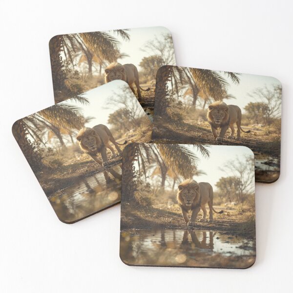Item preview, Hyperrealistic Lion Leo Zodiac Sign Wildlife Art designed and sold by Mustangana.