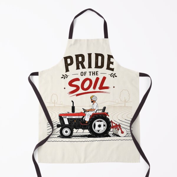 Item preview, Minimal Art Indian Farmer with Tractor | Pride of the soil designed and sold by Anicoa.