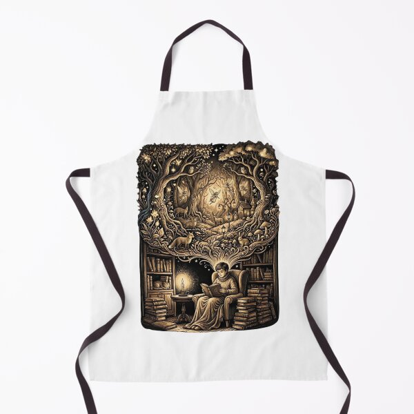 Item preview, Fictional World is Better – Vintage Fantasy Reading Illustration designed and sold by urbinet.