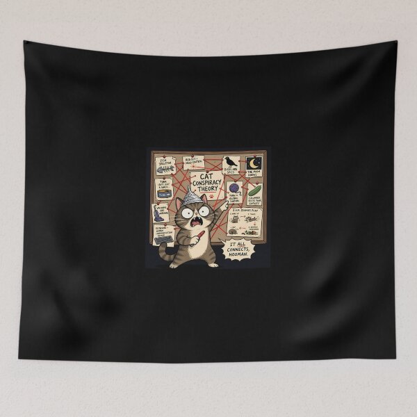 Item preview, Conspiracy Theorist Cat – Everything Is Connected, Human designed and sold by Anteverse.