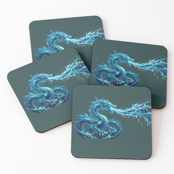 Item preview, Majestic Blue Water Dragon Sea Serpent Illustration designed and sold by Laaltex.