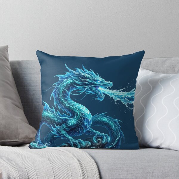 Item preview, Majestic Blue Water Dragon Sea Serpent Illustration designed and sold by Laaltex.